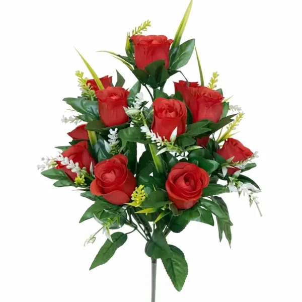 ARREGLO FLORAL ARTIFICIAL DECORATIVO JFY-2135-COLOR ROJO ARREGLO FLORAL ARTIFICIAL DECORATIVO