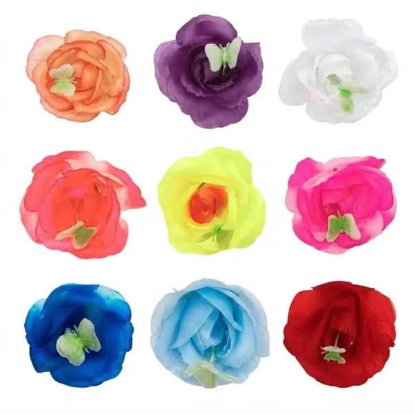 RAMO ARTIFICIAL DE 5 ROSAS CON MARIPOSAS VERDES JFY-2141 RAMO ARTIFICIAL DE 5 ROSAS CON MARIPOSAS VERDES