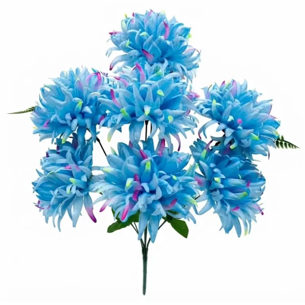 RAMO ARTIFICIAL DE CRISANTEMOS JFY-2147-CELESTE RAMO ARTIFICIAL DE CRISANTEMOS AZUL