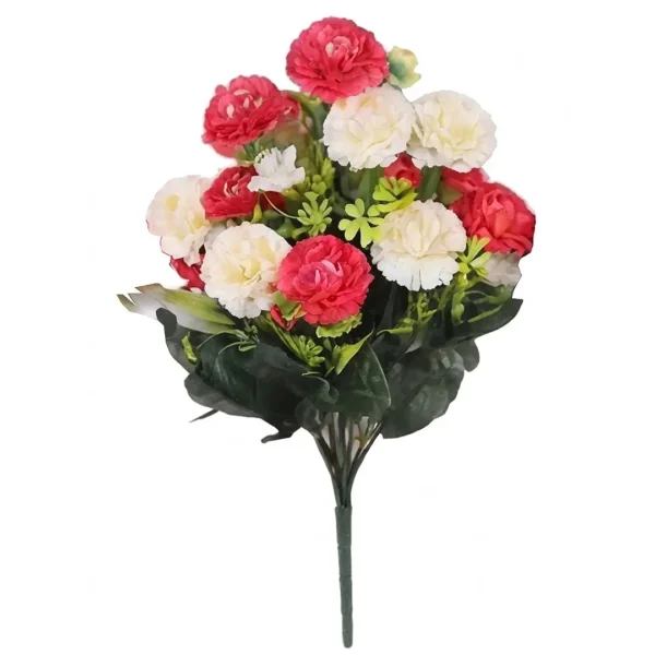 RAMO DE CLAVELES ARTIFICIALES 40 CM JFY-2002-ROSA Y BLANCO RAMO DE CLAVELES ARTIFICIALES 40 CM