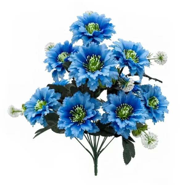 RAMO DE FLORES CRISANTEMO ARTIFICIALES JFY-2176-azul RAMO DE FLORES CRISANTEMO ARTIFICIALES