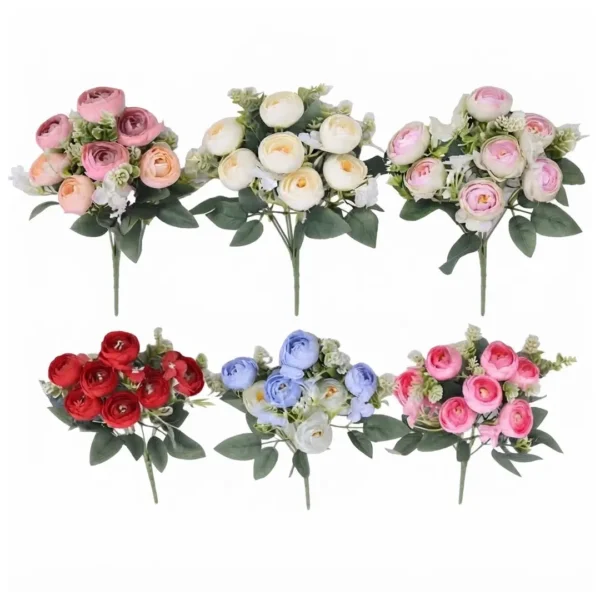 RAMO DE MINI CAMELIAS 30CM