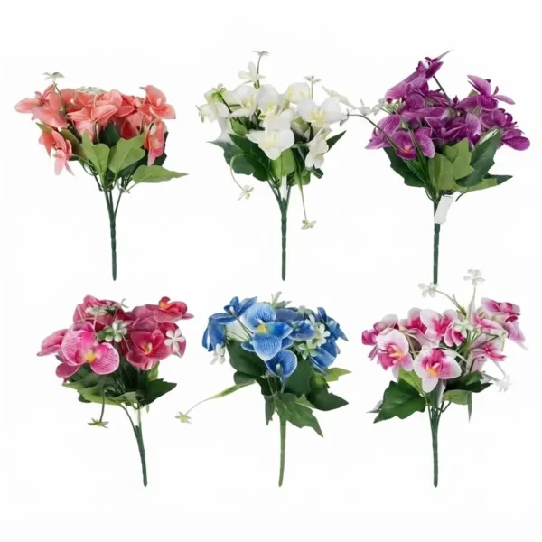 RAMO DE ORQUIDEAS ARTIFICIALES CON PETALOS 30CM JFY-1634 RAMO DE ORQUIDEAS ARTIFICIALES CON PETALOS 30CM