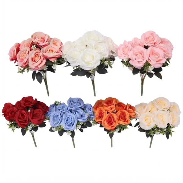 RAMO DE ROSAS ESTILO EUROPEO ARTIFICIAL 43CM JFY-1938 RAMO DE ROSAS ESTILO EUROPEO ARTIFICIAL 43CM