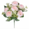 RAMO DE ROSAS TIPO PEONIAS ARTIFICIALES 30CM JFY-3015-BLANCO RAMO DE ROSAS TIPO PEONIAS ARTIFICIALES 30CM