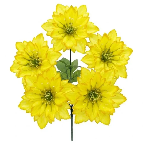 RAMO FLOR CON BRILLO ARTIFICIAL JFY-2183-AMARILLO RAMO FLOR CON BRILLO ARTIFICIAL