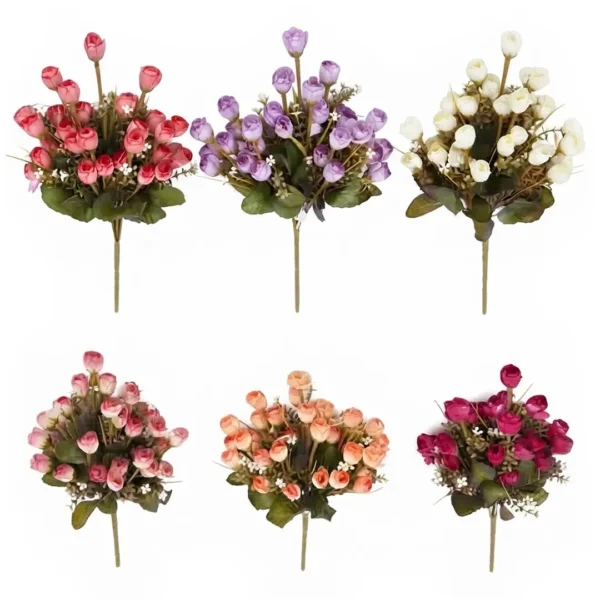 RAMO MINICAPULLOS DE ROSAS ARTIFICIALES 40CM JFY-3013 RAMO MINICAPULLOS DE ROSAS ARTIFICIALES 40CM