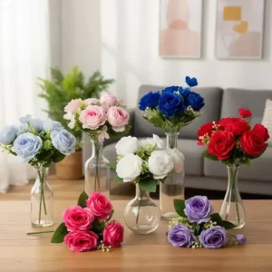 RAMO ROSA ARTIFICIAL DECORACION EVENTO 30CM ALTO JFY-3016 RAMO ROSA ARTIFICIAL DECORACION EVENTO 30CM ALTO