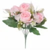 RAMO ROSA ARTIFICIAL DECORACION EVENTO 30CM ALTO JFY-3016-ROSA PALIDO RAMO ROSA ARTIFICIAL DECORACION EVENTO 30CM ALTO