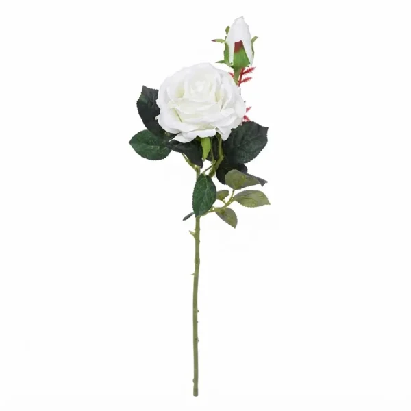 VARA DE ROSA CON PIMPOLLO 68CM JFY-1629-BLANCO VARA DE ROSA CON PIMPOLLO 68CM