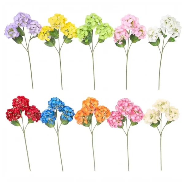 VARAS DE HORTENSIAS ARTIFICIALES 65CM JFY-2001 VARAS DE HORTENSIAS ARTIFICIALES 65CM