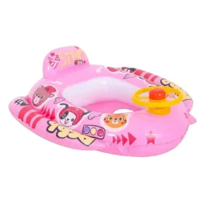 Botecito Flotador inflable 73X75 Con Volante 1126 - color rosa