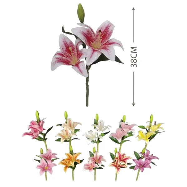 FLOR LIRIOS 38CM VARIOS COLORES FLOR LIRIOS 38CM VARIOS COLORES