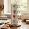 TAZA X 4 POCILLO APLILABLE PORCELANA CON SOPORTE ARBOL 4915265-2 TAZA X 4 POCILLO APLILABLE PORCELANA CON SOPORTE ARBOL