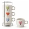TAZA X 4 POCILLO APLILABLE PORCELANA CON SOPORTE ARBOL 4915265-3 TAZA X 4 POCILLO APLILABLE PORCELANA CON SOPORTE ARBOL