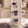 TAZA X 4 POCILLO APLILABLE PORCELANA CON SOPORTE LAVANDA 4939243-3 TAZA X 4 POCILLO APLILABLE PORCELANA CON SOPORTE LAVANDA 4939243