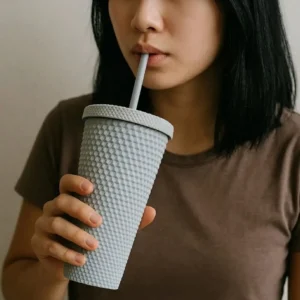 VASO ESTILO STAR CON SORBETE-PARA TOMAR BEBIDAS FRIAS Y CALIENTES VASO ESTILO STAR CON SORBETE